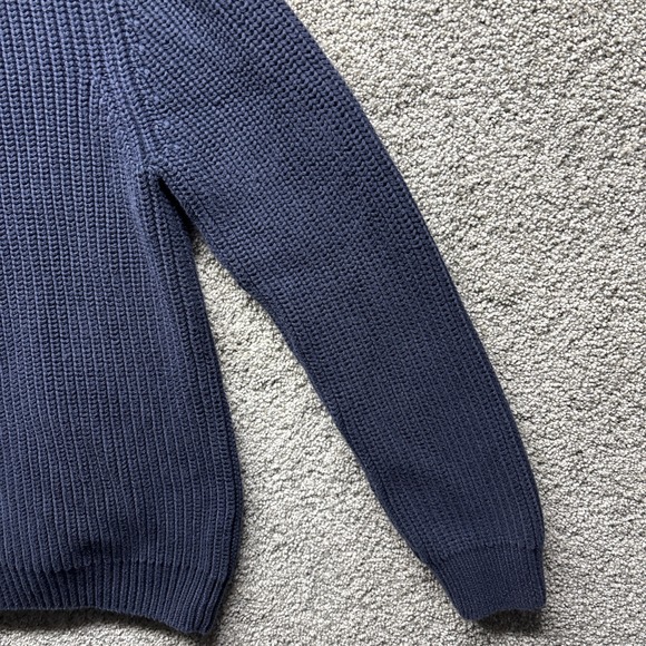 ORVIS Double Breasted Cardigan Sweater Men's Large Cotton Navy Fisherman Grandpa - Picture 12 of 16